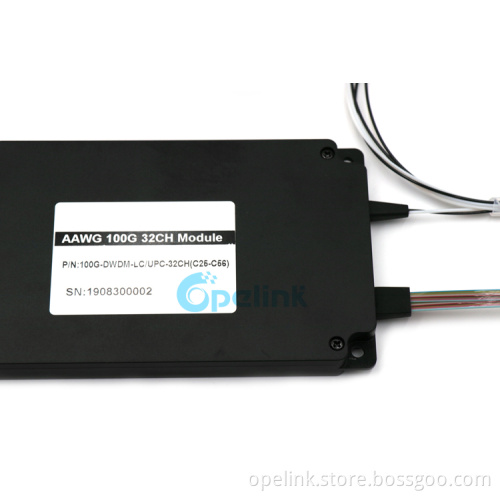 32CH 100GHz Guassian AAWG Flat-top Athermal AWG DWDM Module Standard Metal Box
